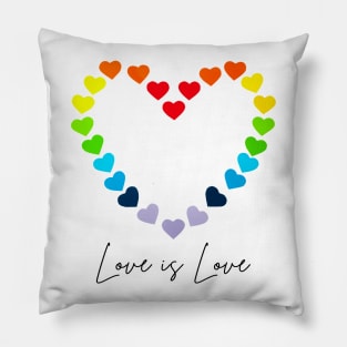 Love is love lgbt hearts design for valentines day gift Pillow