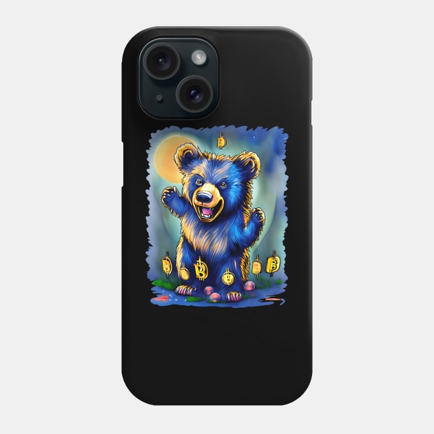 bitcoin bear Phone Case by ElArrogante