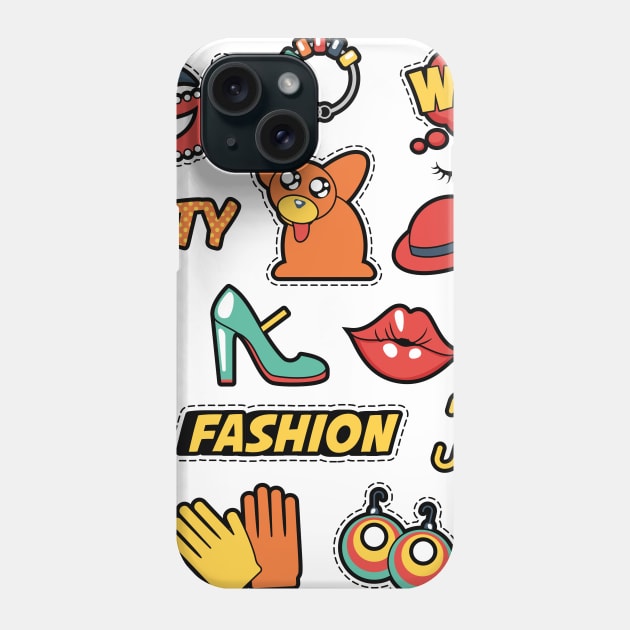 Fashion girl beauty contest stickers Phone Case by Eskitus Fashion