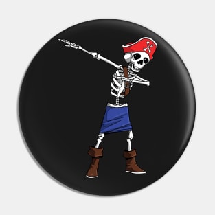 Halloween Pirate Dabbing Skeleton Gift Dab print Pin