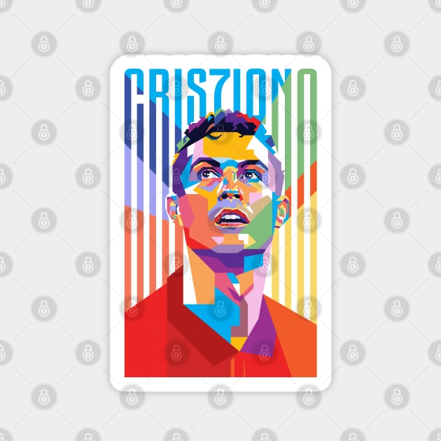 CR7 Pop Art Magnet by Laksana Ardie Store