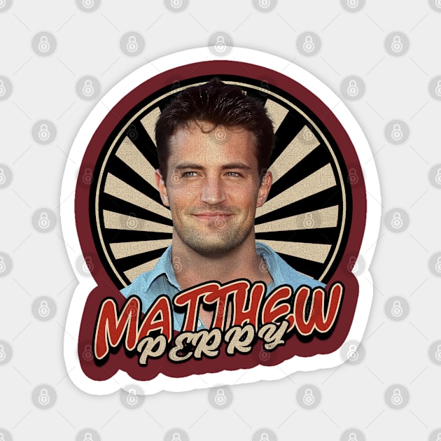 Vintage Circle Matthew Perry Magnet by Motor Ilang