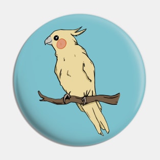 Perched Cockatiel Pin