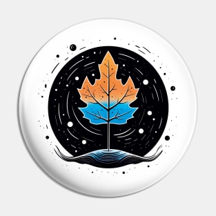 Maple Leaf abstract Design Celebrate Canada Day with Pride and style Pin