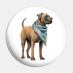 Winter dog Pin