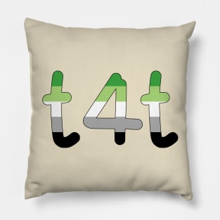 t4t (Aromantic Pride Colors) Pillow