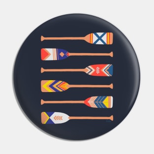 Canoe Paddles - Navy Pin