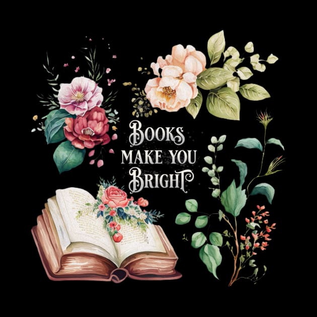 Books make you bright floral motif by sigmarule