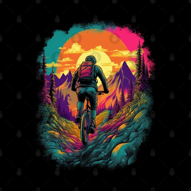 mountain biker by Sanzida Design