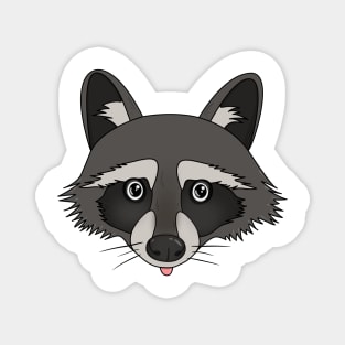 Adorable Cartoon Raccoon Print Magnet