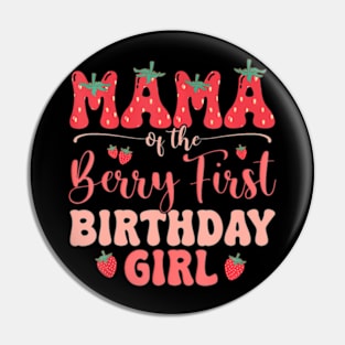 Mom And Dad Mama Berry First Birthday Girl Strawberry Family Pin