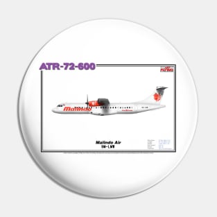 Avions de Transport Régional 72-600 - Malindo Air (Art Print) Pin