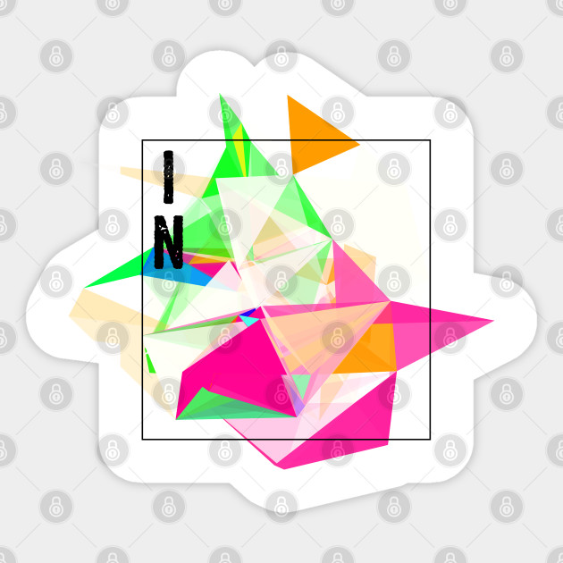 Abstract Geometric Collage Mosaic Art Sticker Teepublic