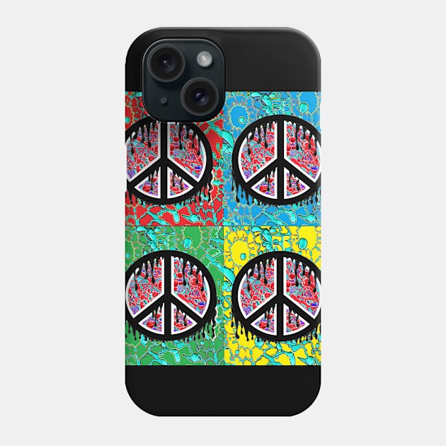 peace, love, pop art , symbol, Pop Art Phone Case by LowEndGraphics