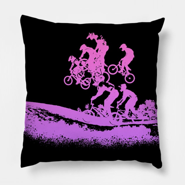 bmx Pillow by rickylabellevie