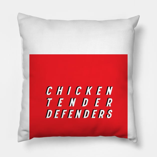 Chicken Tender Defenders 15 Pillow by LetsOverThinkIt