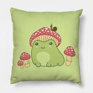 Frog in a Mushroom Hat and His Good Friend, the Snail Pillow