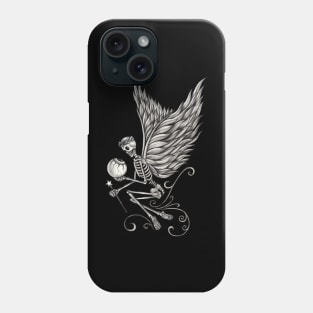 Fairy skeletons surrealist tattoo. Phone Case