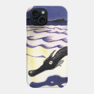 Loch Ness Monster Ukiyo-e Print Phone Case