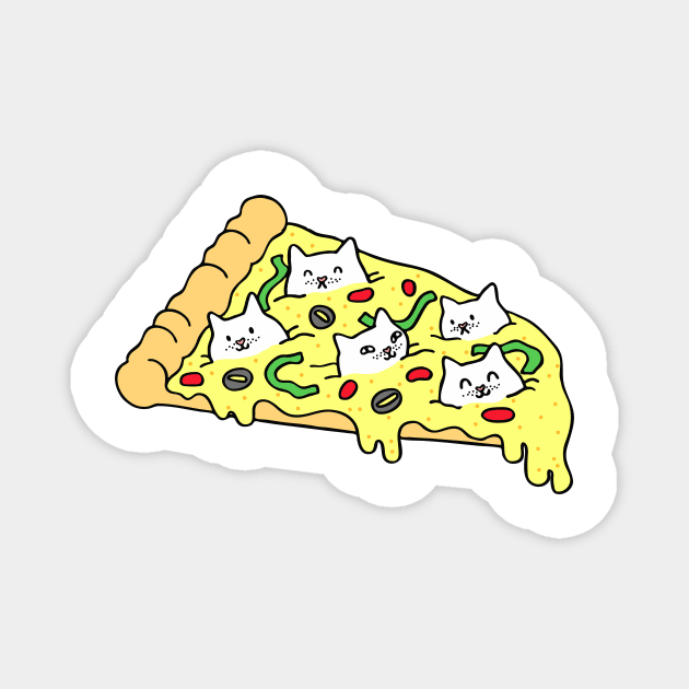 Pizza Cats Magnet by natelledrawsstuff