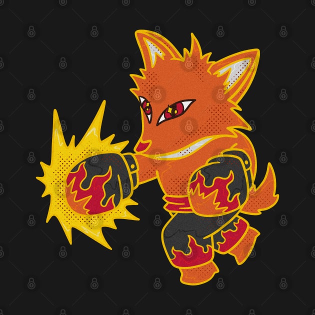 Foxing is Fox and Boxing Retro by yoy vector