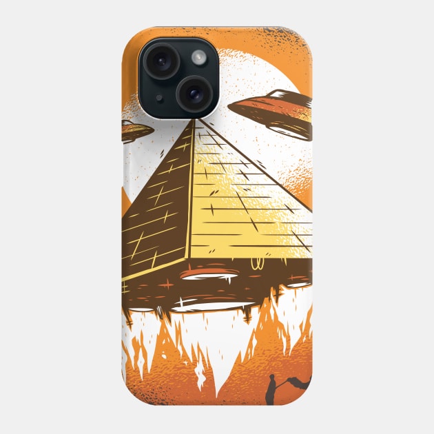 UFO Pyramid Graphic Tee Phone Case by vexeltees