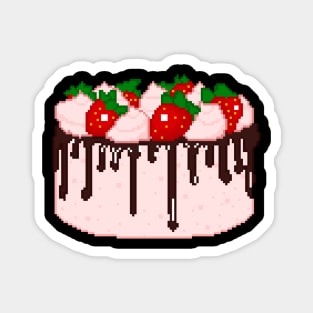 Pixel Pink Cake Magnet