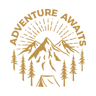 Adventure Awaits - Golden Version T-Shirt