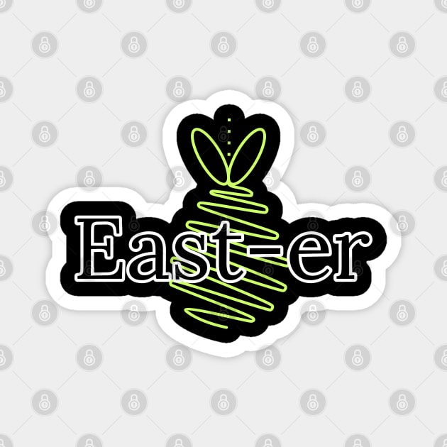 Easter text and bunny egg Magnet by QUOT-s