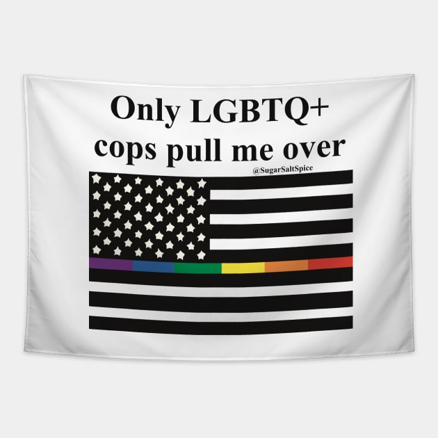 LGBTQ+ bumper sticker Tapestry by SugarSaltSpice