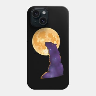 Orange Moon Wolf Phone Case