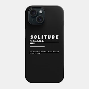 Word Solitude Phone Case