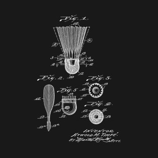 Badminton Vintage Patent Drawing T-Shirt