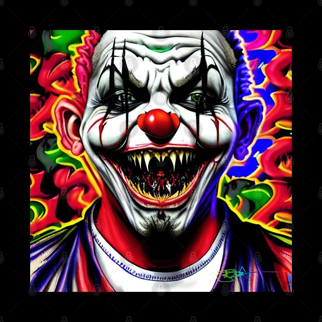 Evil Clown Gangsta 89 by Benito Del Ray