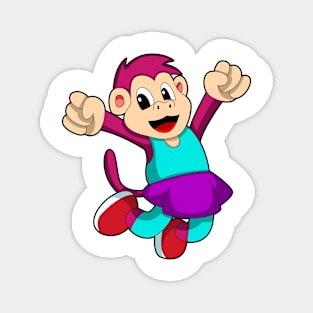 Monkey as Girl with Skirt Magnet