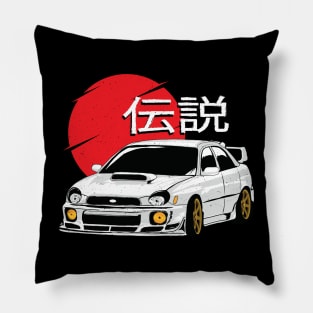 I Love WRxSubie_White Subie Pillow