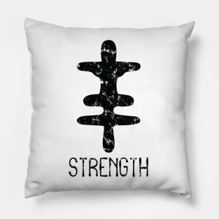 Africa Sankofa Adinkra Symbol "Strength" Black Colour. Pillow