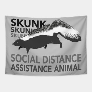 Skunk social distancing assistance animal Tapestry