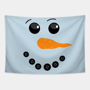 Snowman Face Carrot Nose Tapestry