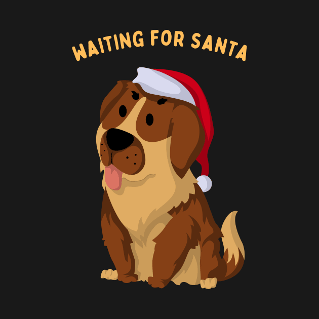 Waiting For Santa Cute Brown Dog by idezL