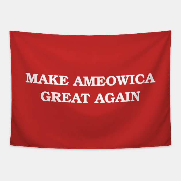 Make Ameowica Great Again 4th of July (White) Tapestry by yoveon