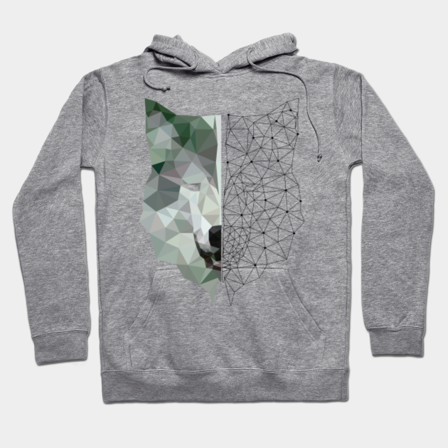 geometric wolf hoodie