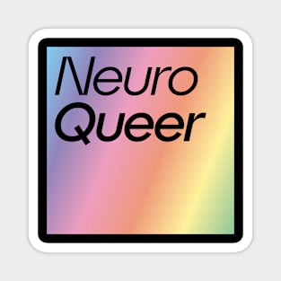 NeuroQueer Rainbow Block Logo Magnet