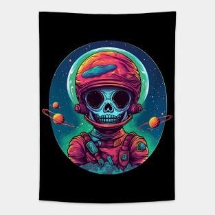 Horror Astronaut skeleton Tapestry