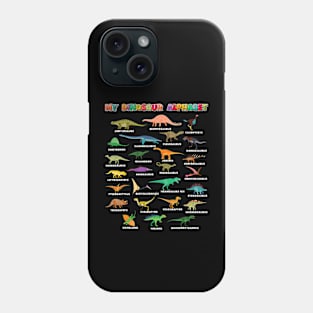 My Dinosaur Alphabet Dinosaurs Identification Dino ABC Phone Case