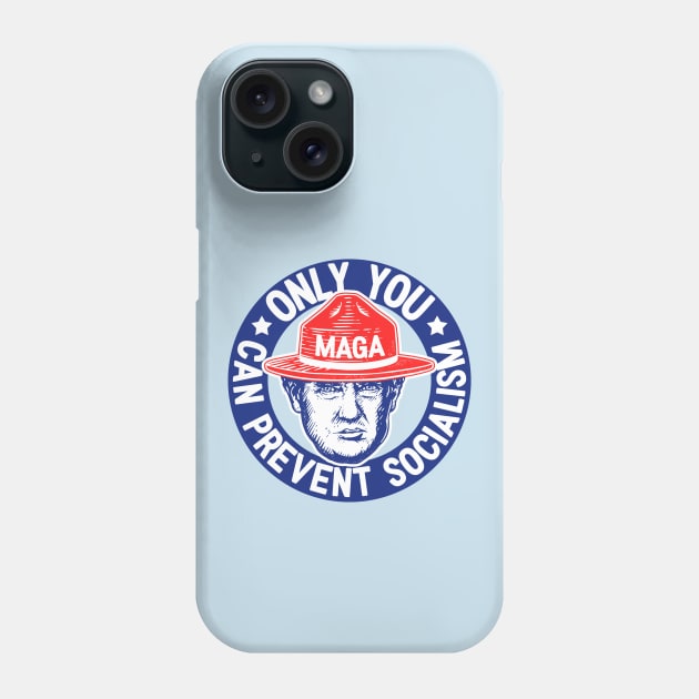 Anti Socialism | Only You Can Prevent Socialism | White Stroke Phone Case by anycolordesigns