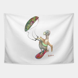 Dodo goes Kitesurfing Tapestry