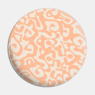 Peach Abstract Modern Scala Media Pattern Pin