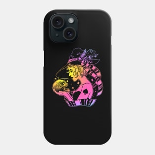 Beautiful witch holding a skull Phone Case