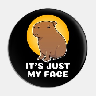 It's just my face Capybara Cartoon Pin